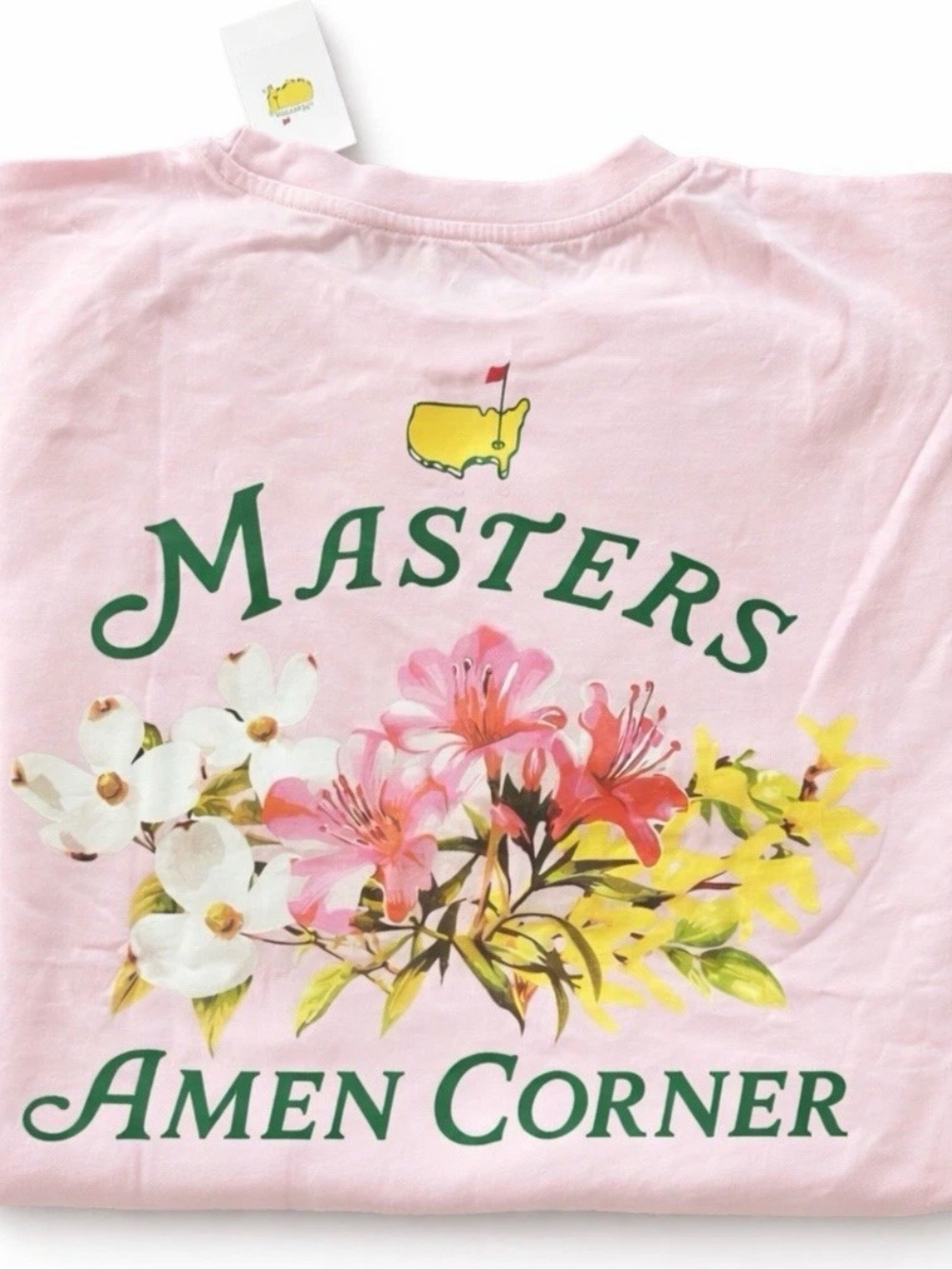 Official Masters Augusta Amen Corner Pink T Shirt NWT XL